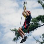 Zip lining in Uganda