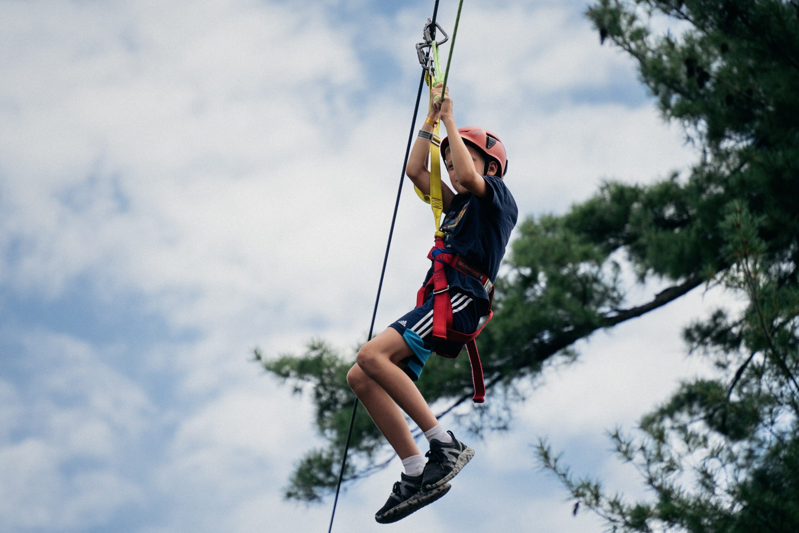 Zip lining in Uganda